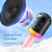 Microphone sans fil FIFINE E2, microphone portable BT, microphone sans fil pour karaoké, haut-parleur de microphone pour Noël