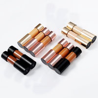 10 couleurs rose doré noir rond produit de maquillage marque privée maquillage liquide imperméable à l'eau fond de teint