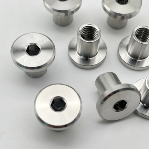 OEM ODM personnalisé en acier inoxydable à six pans creux chanfreiné tête plate femelle vis écrou prototypage rapide <span class=keywords><strong>usinage</strong></span> - Product Image 5
