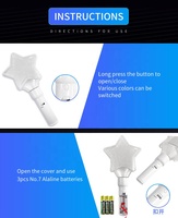 Bâton lumineux super lumineux pour concert, défilé de mode, fête, festivals, grande étoile, forme de cœur, bâton LED, stylo lumineux pour concert
