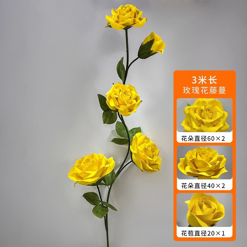 Arrangement de vigne de roses jaunes 3M (base non incluse)