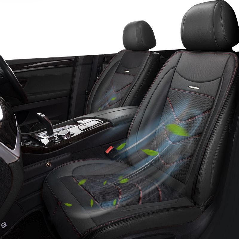 Amazon горячие продажи, универсальный чехол для сидения автомобиля DC 12V/24V противоскользящие автомобильные подушки для сиденья с охлаждающим вентилятором из дышащего материала для автомобильных сидений