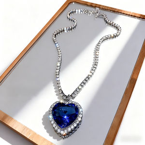 Vente en Gros <span class=keywords><strong>Titanic</strong></span> Coeur de l'Océan Diamant Coeur <span class=keywords><strong>Collier</strong></span> Pendentif Colliers - Product Image 2