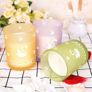 Bougie artisanale en cire <span class=keywords><strong>de</strong></span> soja INS, couleur givrée, motif en spray, sans fumée, en forme <span class=keywords><strong>de</strong></span> tasse, pour couple, confession - Product Image 2