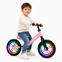 Vélo d'équilibre pour enfants de 12 pouces, guidon ergonomique, siège confortable, vélo de divertissement intérieur et extérieur