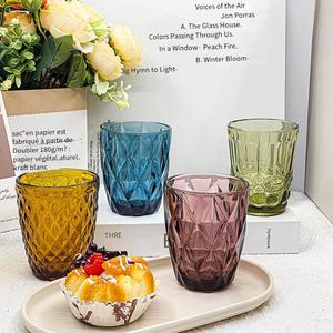 Bán buôn đồ thủy tinh, ly rượu màu, ly uống nước, ly thủy tinh ép màu xanh, cốc, ly uống rượu - Product Image 6