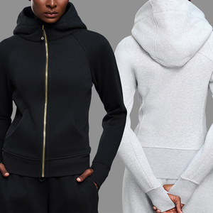 Sudadera Deportiva con Capucha <span class=keywords><strong>para</strong></span> <span class=keywords><strong>Mujer</strong></span>, de Nylon Orgánico y Algodón, con Cierre y Bolsillos, <span class=keywords><strong>para</strong></span> Correr al Aire Libre, de USA Oversea Warehouse - Product Image 1