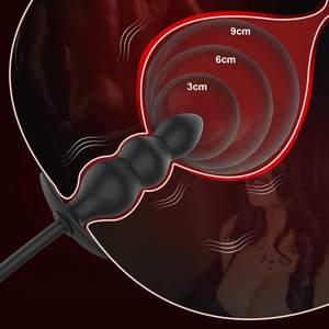 هزاز شرجي مقاوم للماء من السيليكون للرجال مع قابس شرجي ومدلك للبروستاتا بأنماط متعددة - ماركة XXJL - Product Image 3