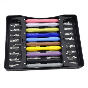 Kit de Instrumentos Quirúrgicos para Resina Compuesta Dental, 10 Piezas, Mangos Ergonómicos Codificados por Color, Bandeja, Certificado CE - Product Image 5