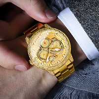 Montre de luxe BINBOND Dragon Culture pour homme, montre à quartz avec verre traité, acier inoxydable, étanche 30m, style business