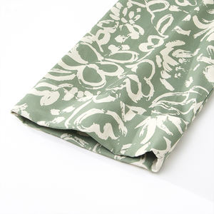 Robe décontractée élégante pour femme, coupe trapèze, 100% coton, écologique, imprimé floral vintage numérique, longueur genou - Product Image 4