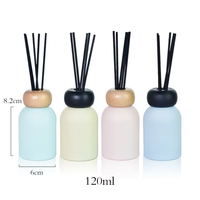 Bouteille diffuseur de parfum en verre de luxe en gros, 100-500 ml, vide, avec bouchon en bois et bâtonnets