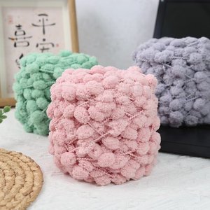 Hilo Chenille Grueso de 100g, 100% Poliéster, Estilo Hipster, para Tejer a Mano Mantas con Efecto Nube - Product Image 5