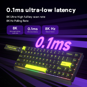 M68 Ông 60% Chơi Game Bàn Phím Hội Trường Hiệu ứng Thiết Bị Chuyển Mạch 0.125MS Phản Hồi Có Thể Điều Chỉnh Hoạt Động RGB Backlit Có Dây Cơ Khí Cho Esports - Product Image 5