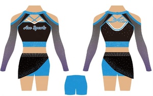 Ace Sport su misura all'ingrosso sublimata Cheerleading pratica di indossare <span class=keywords><strong>la</strong></span> vendita calda ragazze uniforme top pantaloncini Ceerleading uniformi - Product Image 2