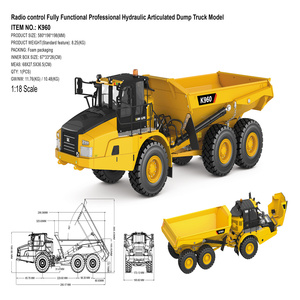 Modèle de bulldozer hydraulique en alliage <span class=keywords><strong>Kabolite</strong></span> K960 1/18, simulation de camion télécommandé RC VS HUINA <span class=keywords><strong>Kabolite</strong></span> <span class=keywords><strong>K966</strong></span> RC TRUCK - Product Image 3