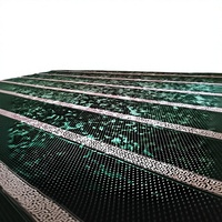 Tapis de mosquée durable et résistant en nylon/laine à poils longs, facile à nettoyer, antidérapant, couleur rouge