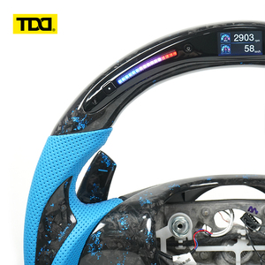 Volant en fibre de carbone LED véritable TDD compatible avec Mercedes-Benz Smart - Product Image 4