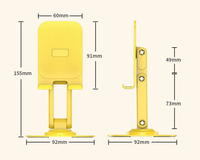Support de téléphone de bureau en métal portable à 360 °, réglable en hauteur, antidérapant et pliable, flexible