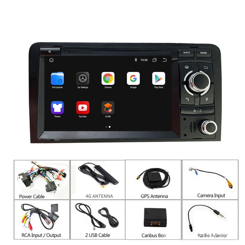 Autoradio Per Audi A3 S3 RS3 8P 8B Con Wireless CarPlay E Android Auto – Touch IPS, DSP, EQ 16 Bande, Controllo Al Volante