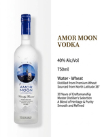 Vente Flash OEM ODM AMOR MOON Vodka 750ml 40% ABV Vodka Chinoise en Gros de Qualité Supérieure Lisse pour Cocktails