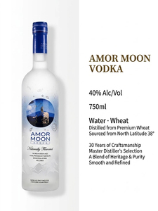 Vodka AMOR MOON en Oferta, OEM ODM, 750 ml, 40% ABV, Vodka China al por Mayor, Vodka Premium Suave para Cócteles - Product Image 4