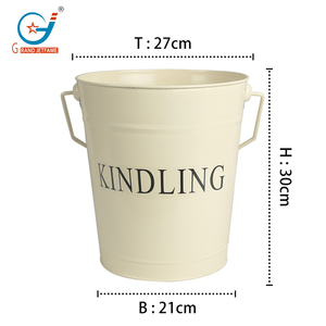 Bán Buôn Sản Phẩm 3.6 Gallon Sơn Bột Tro Container Lò Sưởi Tro Xô Kindling Xô Cho Gỗ Đốt Lò Sưởi - Product Image 2
