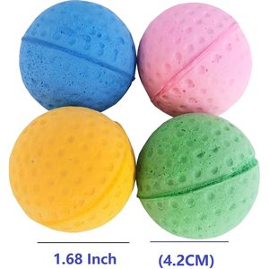Juguete de pelota de espuma para gatos Ginfh, pelota de fútbol de 1,5 pulgadas para gatos, juguete interactivo para aliviar el aburrimiento - Product Image 2