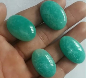 หินอัญมณีรูปไข่รูปวงรีได้รับการรับรองจาก Amazonite บริสุทธิ์อัญมณีอัญมณีทรงหลวมสำหรับเครื่องประดับในงานแต่งงาน - Product Image 1