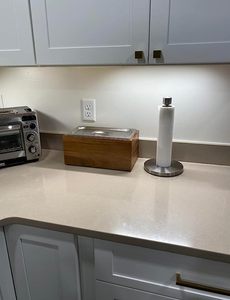 Kitchen Large 1.6 Gal Rust Proof Stainless Steel Insert Countertop Compost <b>Bin</b> with Lid and Acacia Wood Box - Product Image 3