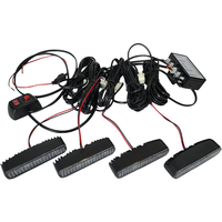 Feu de signalisation LED stroboscopique, lampe clignotante pour grille de camion, balise lumineuse 12V pour voiture, feu de circulation rouge et bleu à LED pour véhicule