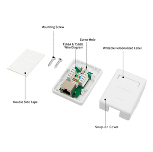 Bán Hot cổng duy nhất CAT6 <span class=keywords><strong>STP</strong></span> che chắn Bề mặt gắn kết Keystone <span class=keywords><strong>Jack</strong></span> <span class=keywords><strong>RJ45</strong></span> nối mạng cho viễn thông các ứng dụng - Product Image 5