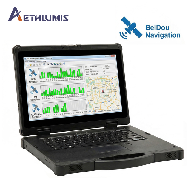 14" OEM Rugged Laptop IP65 Waterproof with BeiDou Navigation Intel Core I7 Industrial Notebook Computer for Field Work Surveying