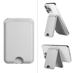 Magsafe PU Leather <b>Wallet</b> & Card <b>Holder</b> for iPhone Magnetic Credit Card Support Unisex Design No Closure Solid Color Daily Use - Product Image 1