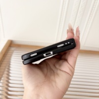 Étui de téléphone en cuir à motif bois pour iPhone Duo, antichoc, pliable, anti-rayures, accessoires magnétiques pour iPhone 18 Duo