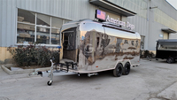 Etodevice Remorque alimentaire en acier inoxydable de haute qualité, Camion-cuisine mobile, Groupe électrogène, Système de freinage pour la restauration rapide et les confiseries 1000