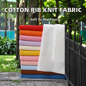 Tejido de punto acanalado 2x2 RTS, 95% algodón, 5% elastano, ecológico, peinado, de alta densidad 360 g/m², 20S, teñido liso, para cuello, puño y dobladillo. - Product Image 2