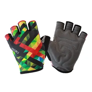Custom Design Fingerless Outdoor Sports Mountain Bike Bicycle Cycling Gloves Anti-Slip Men Women Breathable Bike Gloves