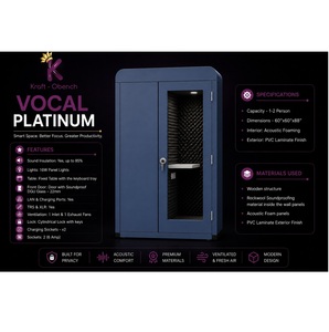 Cabina Acústica de Privacidad Platinum de Alto Rendimiento para Llamadas y Reuniones Confidenciales, la Más Vendida, Disponible para la Venta - Product Image 6