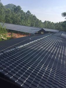 Modern Color Coated Corrugated Heat Resistant Waterproof Brick Red <strong>Plastic</strong> Synthetic Resin PVC <strong>Roofing</strong> Tile for Apartment Hotel - Product Image 1