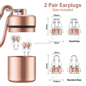 Tapones para los Oídos de Silicona Suave de 24dB, 2 Pares, Alta Fidelidad, Impermeables, Reducción de Ruido, para Conciertos y Tiro - Product Image 3
