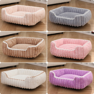 Tempat tidur hewan peliharaan mewah-bantal mewah lembut untuk anjing kecil & kucing-bagian bawah antiselip & mudah dibersihkan-Tersedia banyak ukuran & warna - Product Image 4