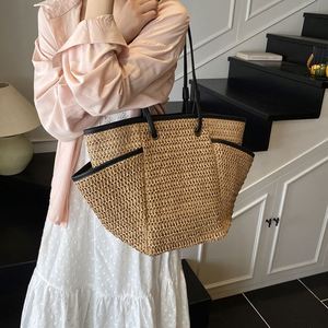 Summer Outdoor Travel Straw <b>Beach</b> <b>Bags</b> <b>Large</b> Capacity Straw Woven Tote <b>Bag</b> - Product Image 3
