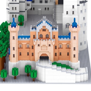 Bộ đồ chơi lắp ráp mô hình lâu đài thiên nga đá 3D bằng gạch kim cương Zhe Gao Lezi dành cho trẻ em, quà tặng, kiến trúc, mới - Product Image 2