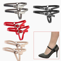 Lanières de chaussures en TPU détachables avec boucle, talons hauts, antidérapantes, lacets de cheville, accessoires de remplacement