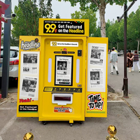 Borne photo intelligente rétro avec appareil photo Wi-Fi/Bluetooth et impression instantanée – Appareil photo tout-en-un pour bureaux et sites touristiques
