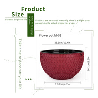 Pot de fleurs suspendu traditionnel à double compartiment avec trous de drainage, 4,74 L, en PP durable pour usage intérieur/extérieur
