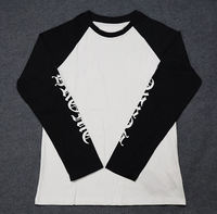 T-shirt à manches longues personnalisé pour homme, coton, streetwear, imprimé graphique surdimensionné, vêtements de mode, fabricant OEM en gros
