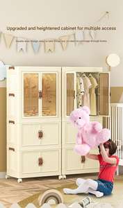 现代设计PP塑料可折叠儿童衣柜卧室家用储物柜婴儿衣服玩具储物盒 - Product Image 4