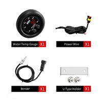 Jauge de température d'eau ultra-mince 52MM Auto 12V/24V avec capteur NPT 1/8, affichage numérique rouge pour voiture, température 0-300F (-17~187°C)